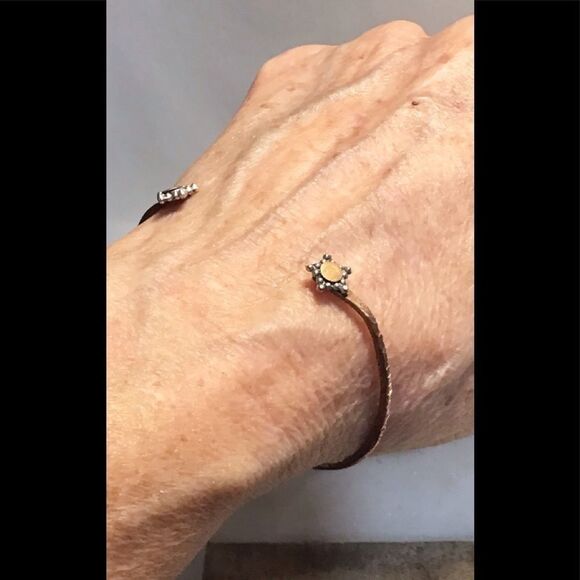 Bracelet, Tiny Star Copper Cuff, select size, NEW, Recycled Copper Wire, Artisan - Picture 1 of 3